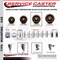 Service Caster 4'' High Temp Glass Filled Nylon 7/16'' Grip Ring Stem Caster with Brake SCC-GR20S414-GFNSHT-TLB-716138 - alternate 2